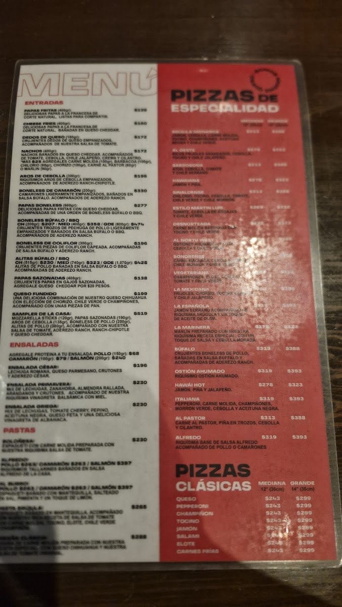 La Brújula Pizza Menu - Image 1