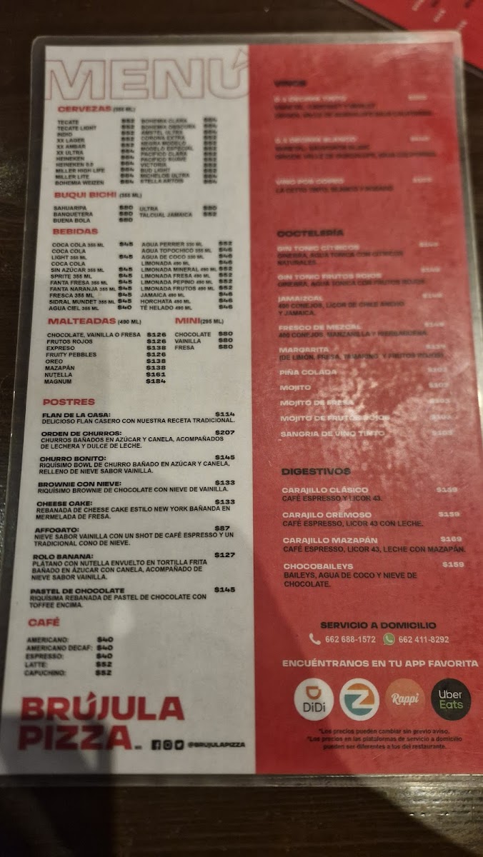 La Brújula Pizza Menu - Image 2