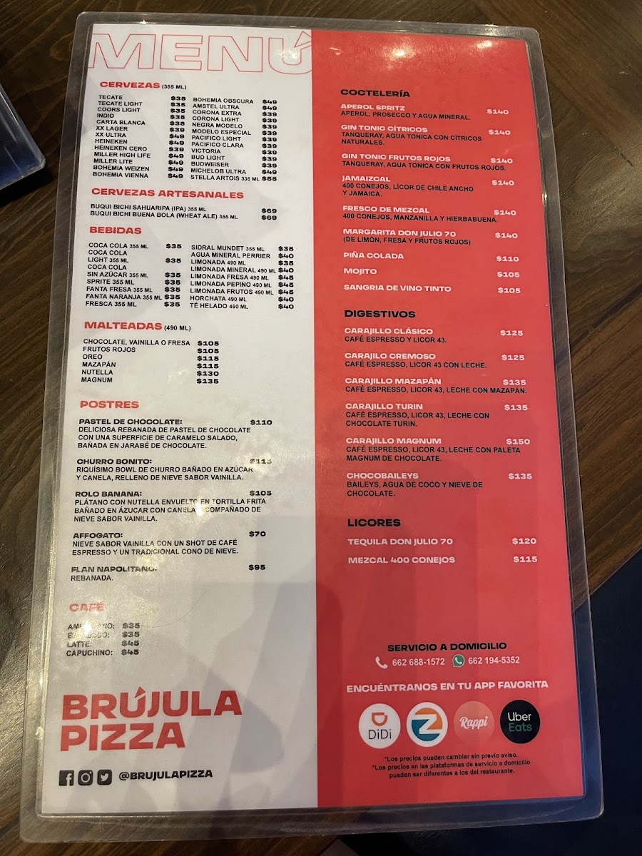 La Brújula Pizza Menu - Image 5