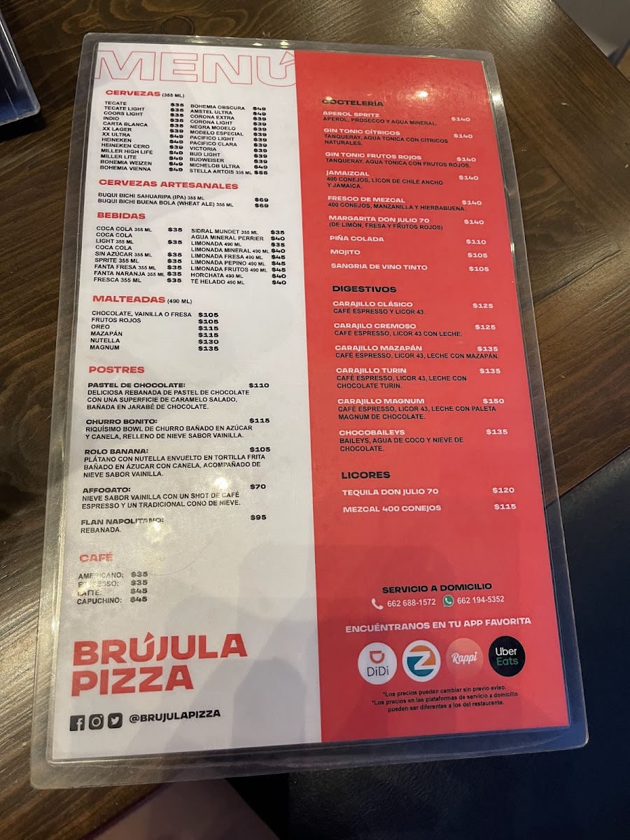 La Brújula Pizza Menu - Image 6